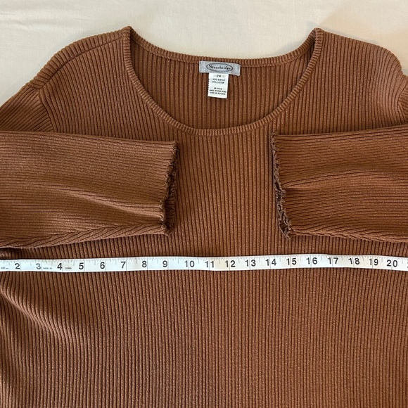 Women’s Brown Stonebridge Knit Sweater | Size 2XL‎ - Picture 5 of 9